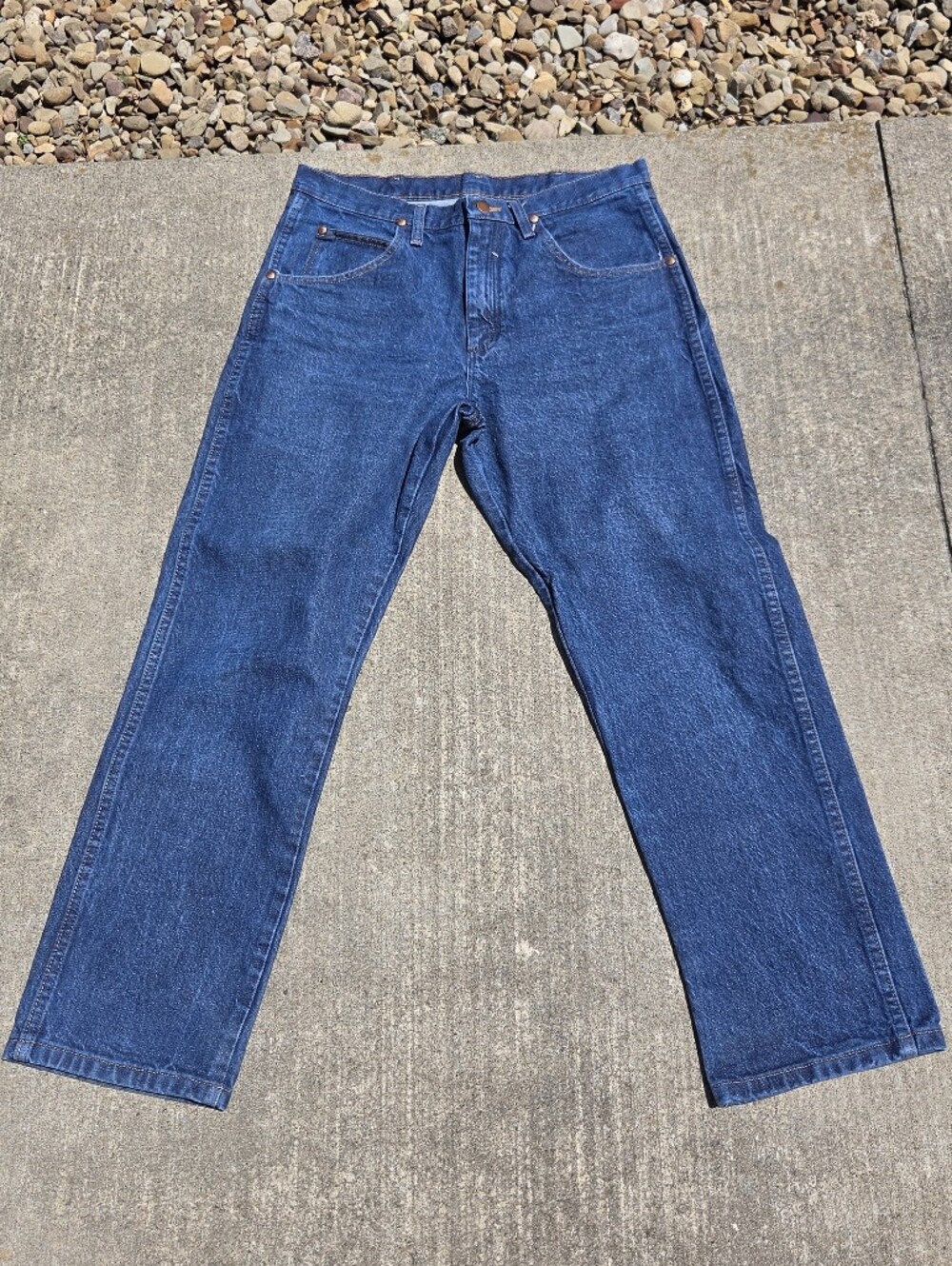 Wrangler Classic Dark Blue Denim Jeans 33×30